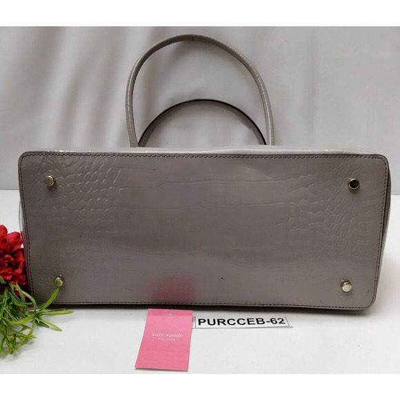 Kate Spade New York Knightsbridge Constance Soft Taupe Patent Satchel Bag - $698 - Picture 9 of 16